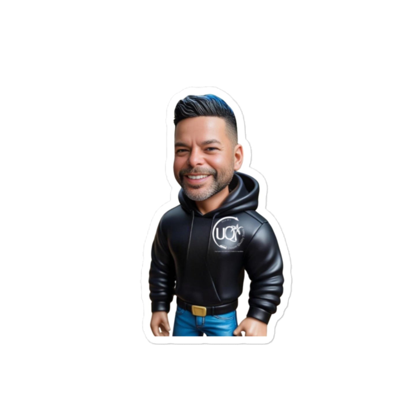 Torso bobblehead sticker