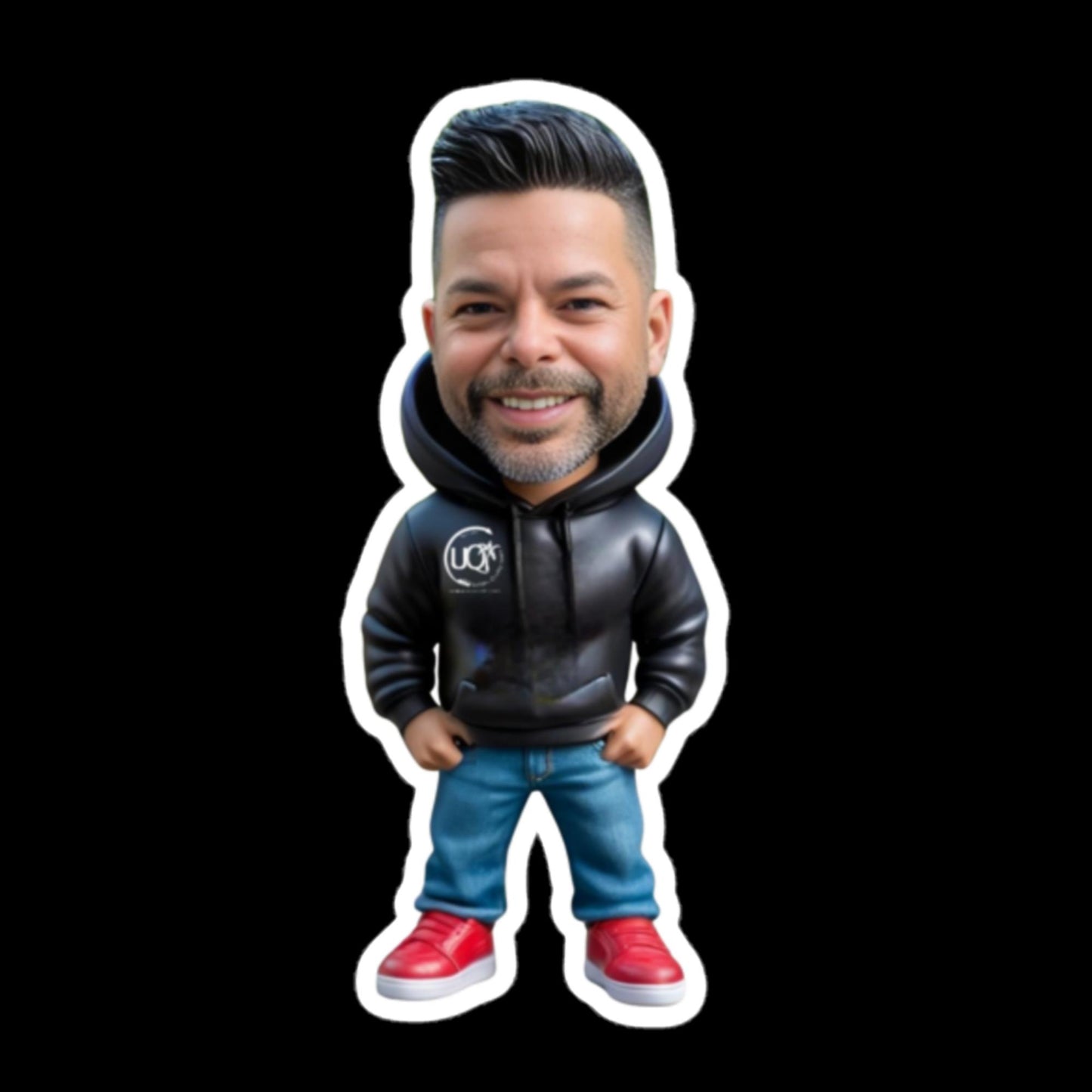 Full body bobblehead sticker