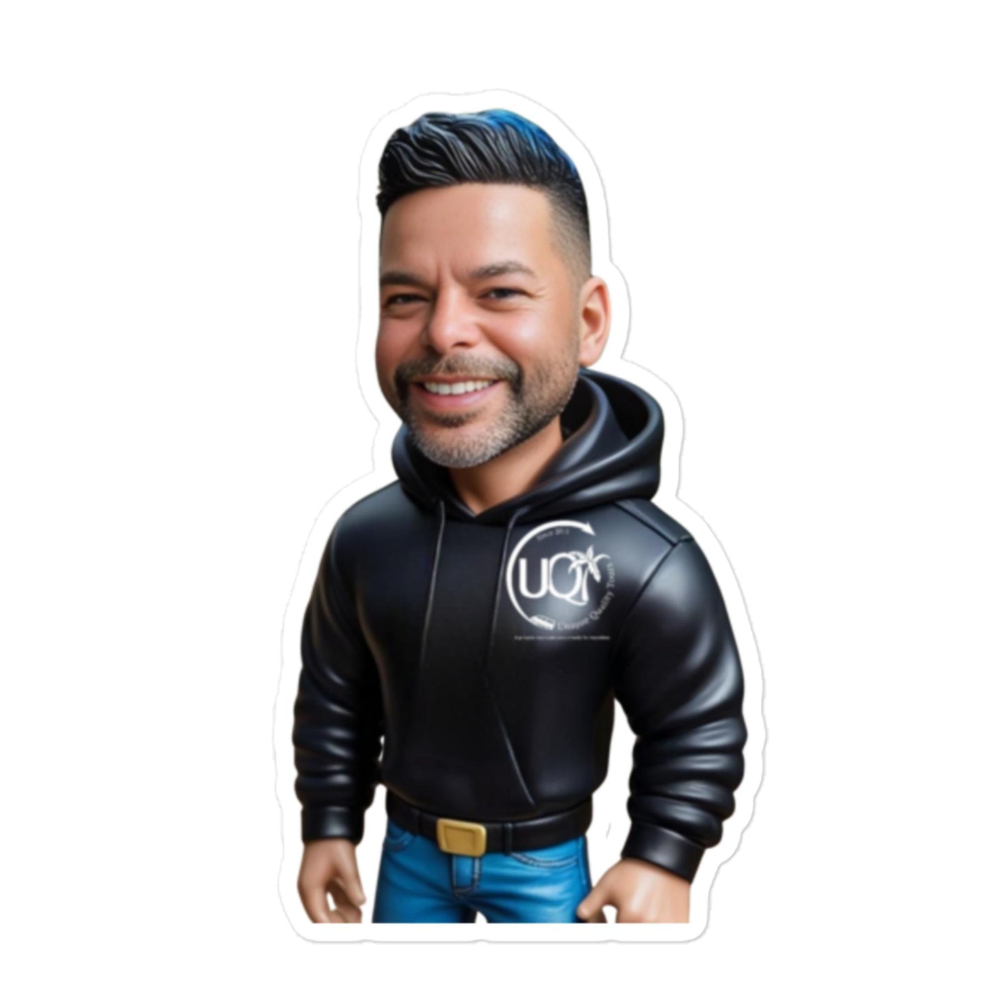 Torso bobblehead sticker